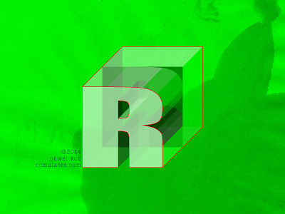 green here font oblique projection typography