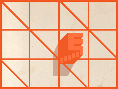 Grid Explorer 1 color geometry minimal oblique poster shape