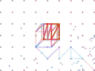 Permutation 2. cube #1 color geometry minimal oblique poster shape