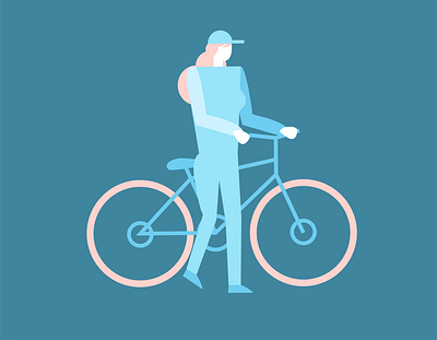 Bicycle 2020 bicycle bike character design flat character flat character design illustration illustrator