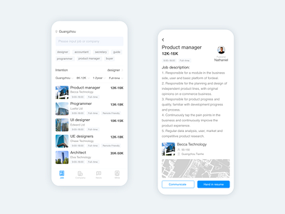 Jobs App app design sketch ui ux