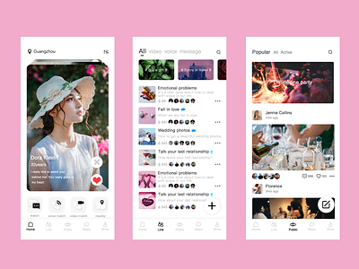 An application to look for love app design ps sketch social app ui ux