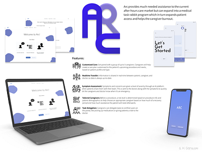 ARC - Bridging the gap between patients and caregivers app design design thinking ux web