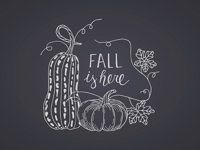 Fall is here. Poster. design graphic design illustration typography vector