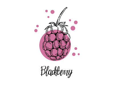 Blackberry. berry blackberry branding card design graphic design illustration logo poster typography vector