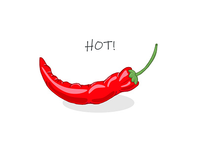 Hot pepper poster. card design graphic design hot pepper illustration object poster vector