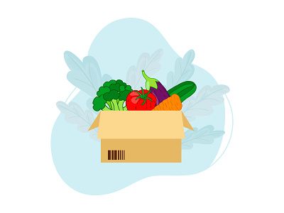 Safe Delivery Icon. box branding card design graphic design icon illustration post poster safe delivery vector vegetables