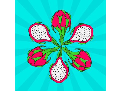Dragon fruit. Poster. design dragon fruit graphic design illustration popart poster vector