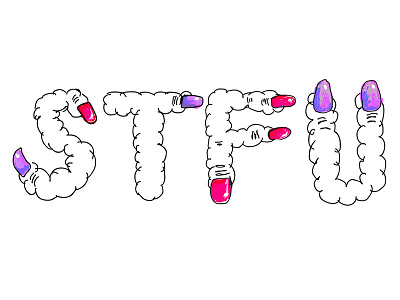 stfu doodle lettering stfu