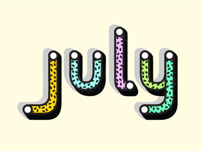 July july lettering type