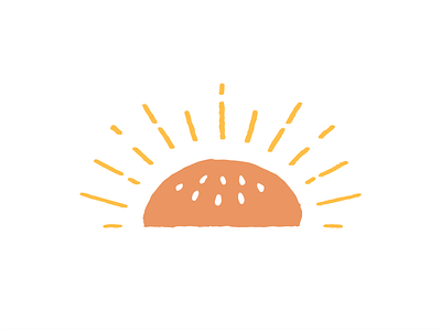 Sun bun! Burger sketch for Whole Foods Market branding design graphic graphic design icon illustration