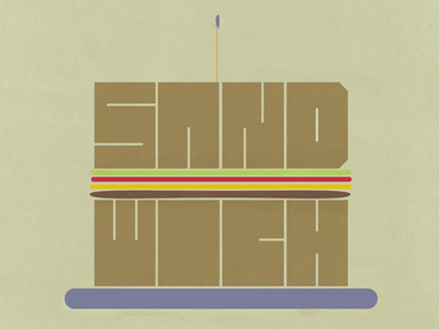 Sandwich Lettering food illustration lettering sandwich type