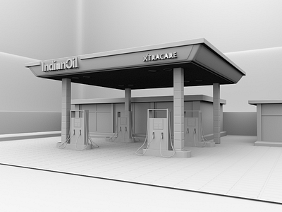 Petrol station 3d 3dmodel 3dmodeler 3dmodeling