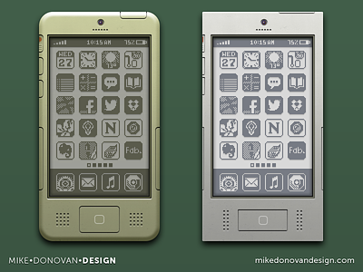 iPhone Throwback Designs 8 bit apple buttons homescreen icons ios iphone legacy photoshop throwback ui vector