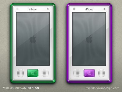 Throwback iPhone G3 Color Concepts (More) apple buttons g3 imac ios iphone photoshop throwback ui vector