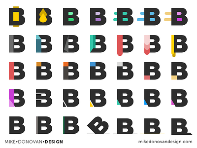 B Logo (Rejects) b branding logo photoshop ui vector