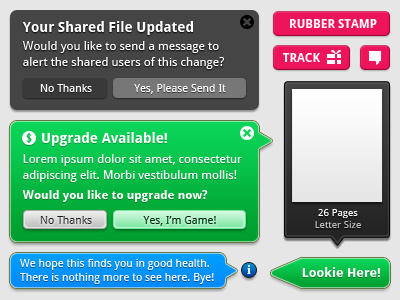 Some Tool Tips and Pointers UI ui vector photoshop buttons icons iconography tool tips hover pointers arrows messages
