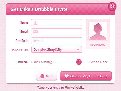 Get Your Dribbble Invite! add photo buttons caption dribbble invite form elements iconography icons module photoshop slider ui vector