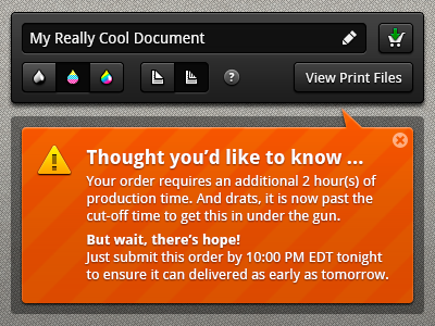 Heads Up Notification UI buttons dialog iconography icons mimeo notification panel photoshop shopping cart toggles ui vector warning