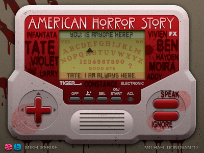 Handheld Video Game UI (American Horror Story) american horror story buttons iconography icons lcd photoshop screen ui vector video game