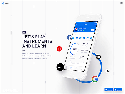 invstr — Website app branding design finance ios landing motion social stock ui ux website