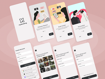 Wedding Planner App - Onboarding UI