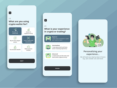 Crypto Defi Wallet Personalized On-boarding