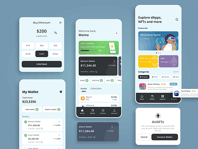 Defi Wallet UI Design Component