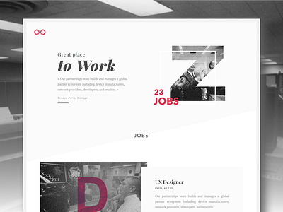 Jobs page clean design jobs layout modern website