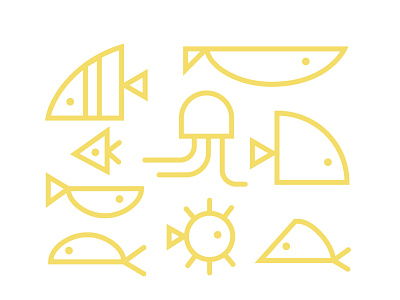 fish flat flat design icon illustration line minimal ui ux