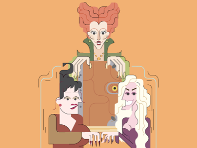 Hocus Pocus color flat halloween icon illustration ilustración line vectors witch