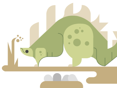 Stegosaurus app color dino dinosaurs dragon flat icon illustration ilustración line vectors wildlife