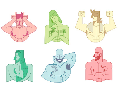 zodiac part2 app capricorn gay icon illustration illustrator ilustracion materialdesign minimal muscle zodiac