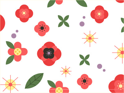 FLOWER PATTERN background cat character design color cute flat design icon illustration minimal vector