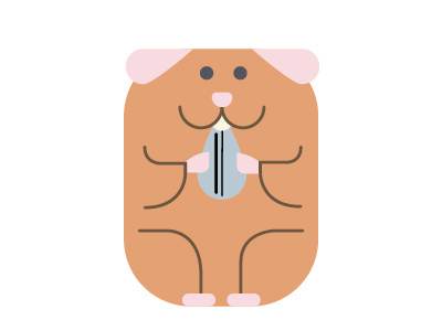 Hamster background cat color cute flat design icon illustration minimal pet vector