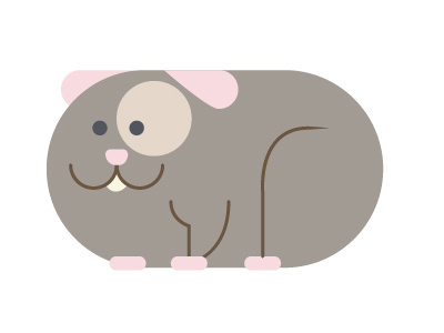 hamster 2 cat color cute flat design icon illustration minimal pet vector