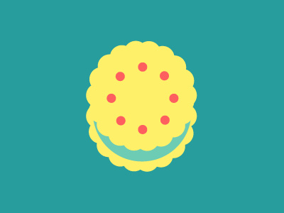 Icon for the world Cookie Day color cookie flat design icon illustration material design