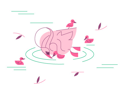 swans part 2 flatdesign icon illustration moving sketch swan