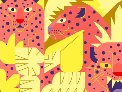 Jaguars animal color flatdesign icon illustration jaguars line moving sketch