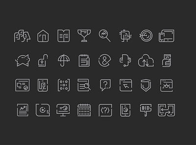 Icons for Placebo branding illustration line minimal ui vector