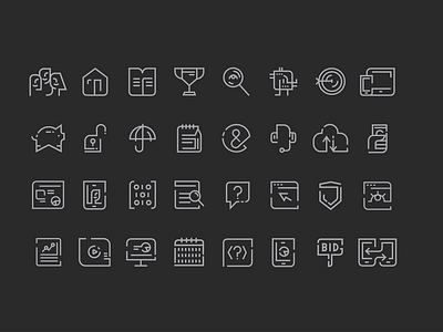 Icons for Placebo branding illustration line minimal ui vector