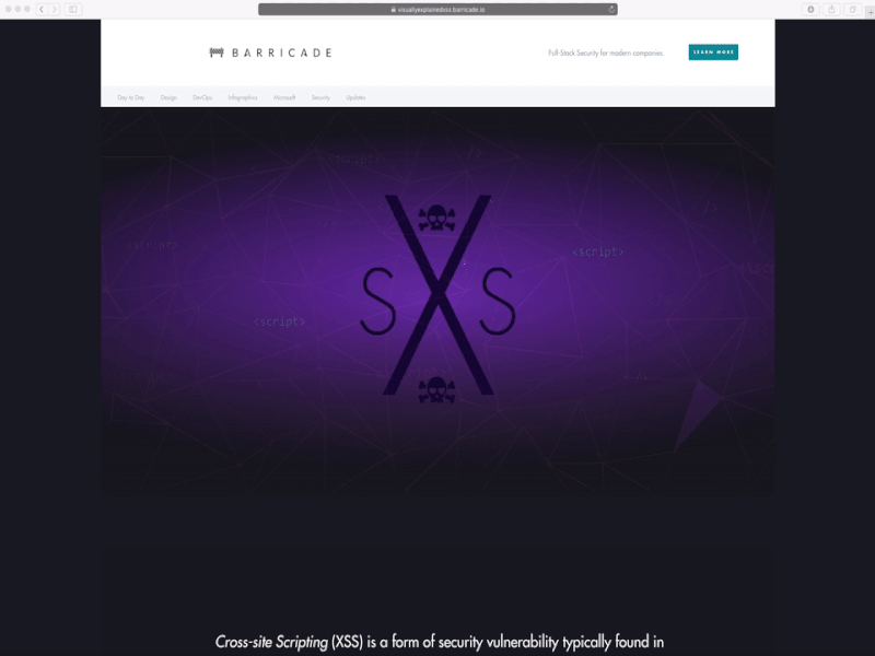 XSS - Interactive Infographic