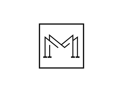 Custom Type MM Monogram Logo Design