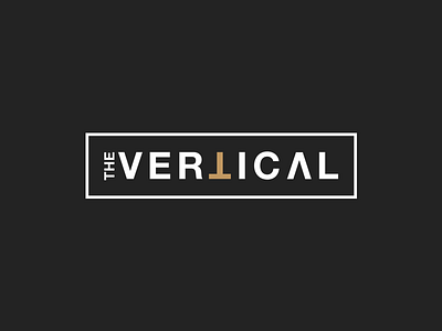 The Vertical - Logo Design black bold brand design gold identity logo powerful striking white