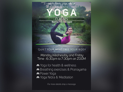 Yoga Flyer branding flyer flyer design illustration poster poster art yoga