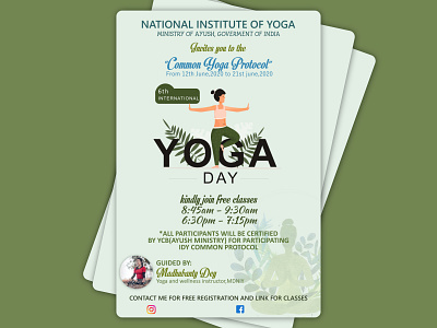 International Yoga Day Flyer design flyer flyer design illustration minimal poster yoga