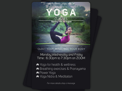 Online Yoga Class Poster