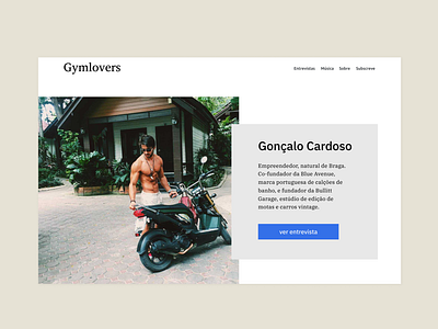 Gymlovers landing page