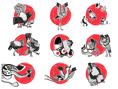 HAND-DRAWING ILLUSTRATION
Bird's characters