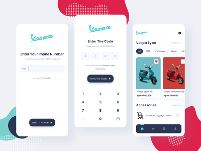 Vespa App UI Design Part 2 app design mobiledesign ui uidesign